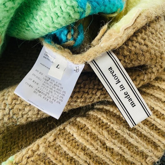 Andersson Bell BNWT Flower Intarsia Crew Neck Chunky Sweater Size Large RRP $500 - Picture 10 of 11